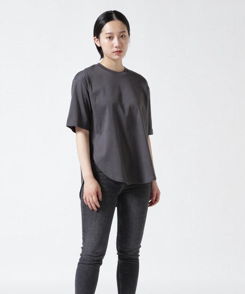 「UJOH」 半袖Tシャツ 2 チャコール レディース