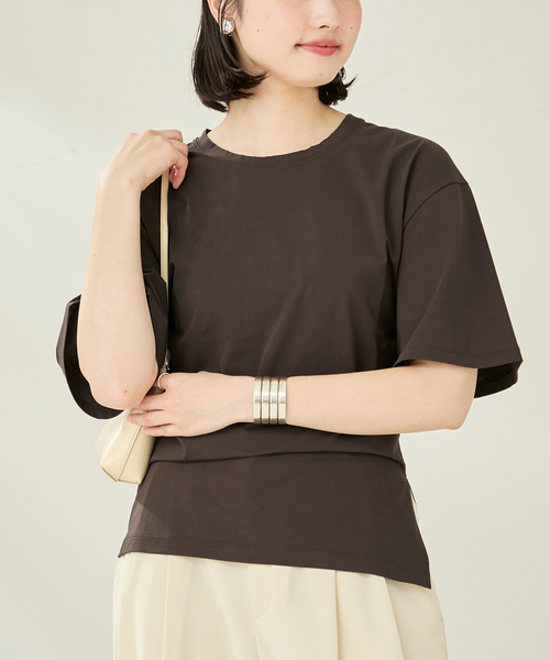 Plage le / ル SIDE BUTTON SLIT トップス le / ル SIDE BUTTON SLIT トップス（Tシャツ／カットソー