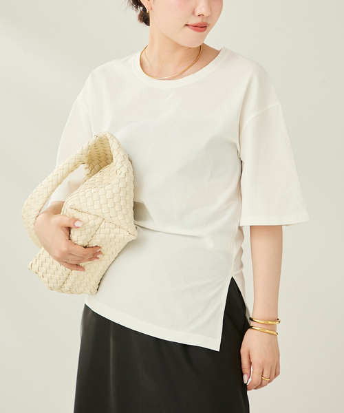 tシャツ SIDE SLIT NUANCE Tシャツ レディース