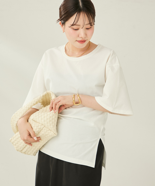 tシャツ SIDE SLIT NUANCE Tシャツ レディース SIDE SLIT NUANCE Tシャツのコーディネートスナップ（chihiro