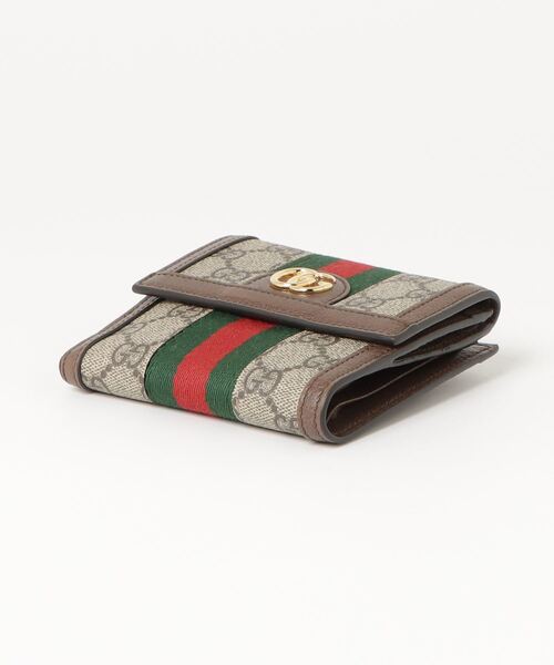 GUCCI オフィディア GGスプリーム　二つ折り財布 レディース GUCCI グッチ GGスプリーム オフィディア 二つ折り財布 ネイビー