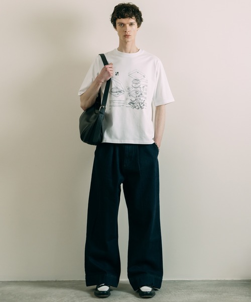 「LURAKU」 デニムパンツ L ブラック メンズ