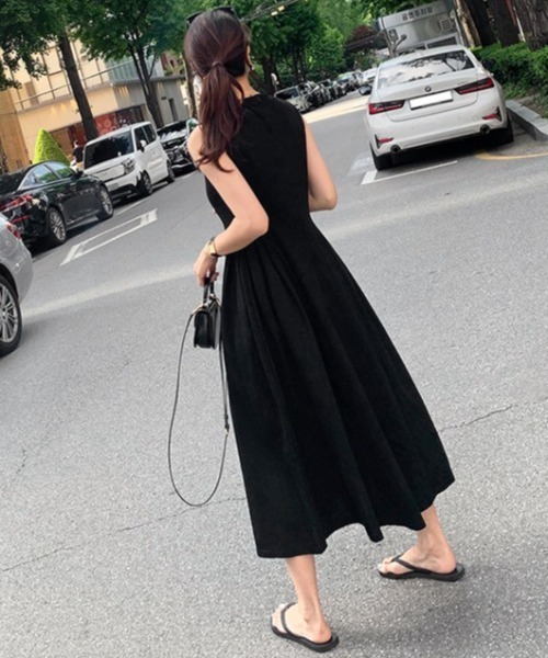 うさとの服　Aラインワンピース リブ見えカットソーAラインワンピース 通販【ニッセン】