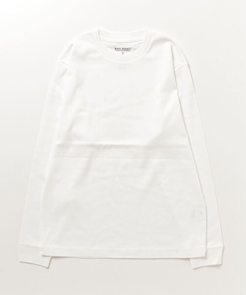「NANO universe」 長袖Tシャツ L ホワイト メンズ