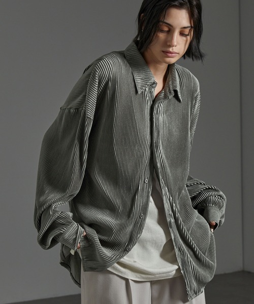 CIYOT シャツ 「CIYOT-シヨウト-」オーバーサイズ プリーツ加工