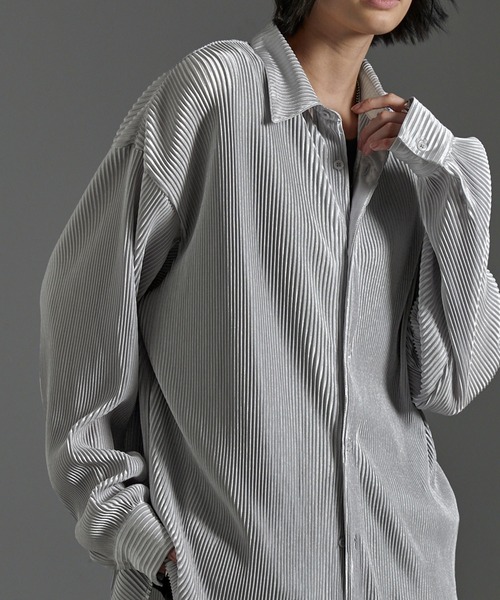 seyto プリーツアイレットカラーシャツ seyto サイズ2 /プリーツ