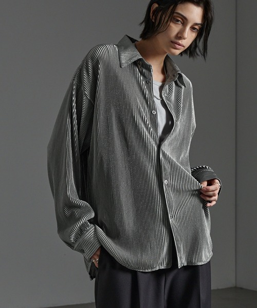 CIYOT シャツ 「CIYOT」オーバーサイズ プリーツ加工 ドレープ