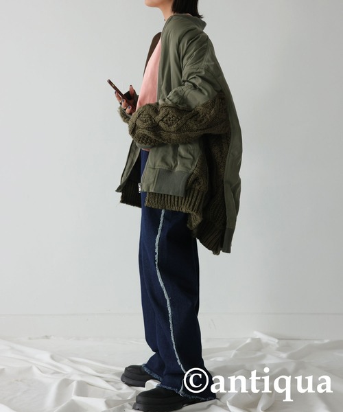 [antiqua] [Melan doe] Denim брюки L индиго голубой женский 
