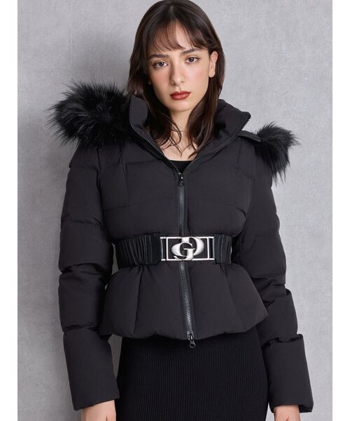 GYDA ダウンコート ダウンジャケット GDベルト付きショート