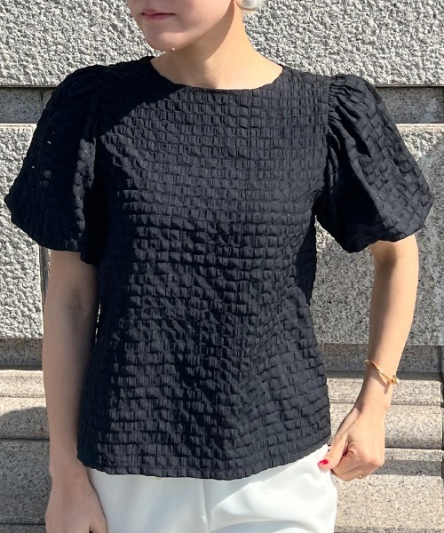 「JENNE」 半袖ブラウス LARGE ホワイト レディース_画像6