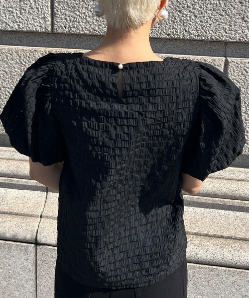 「JENNE」 半袖ブラウス LARGE ホワイト レディース_画像7