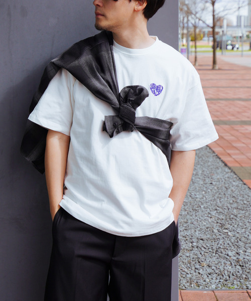 ZIP FIVE（ジップ ファイブ） tシャツ 左胸ハート刺繍 2タイプ