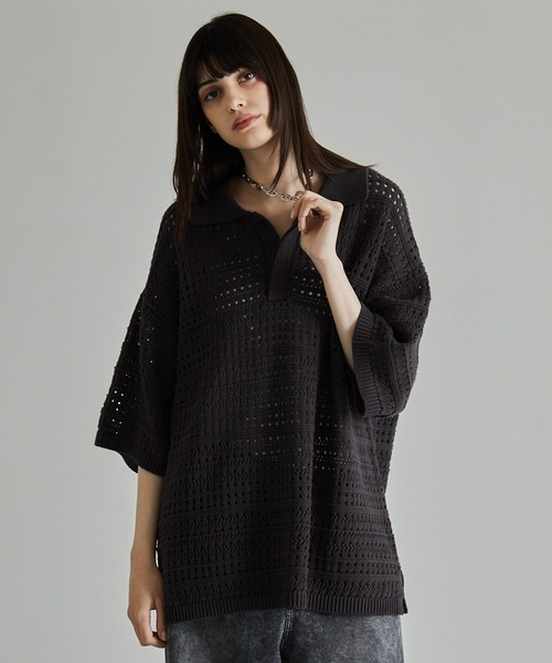 VELNUS 「ciasense」半袖ニット S チャコールグレー メンズ : ZOZOTOWN