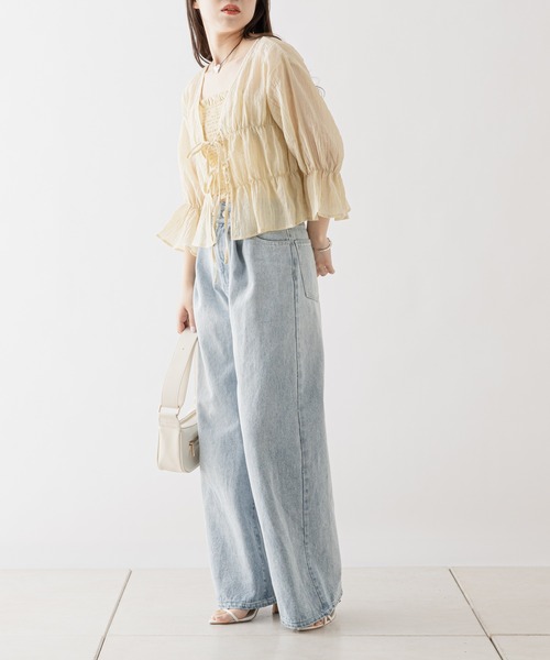 「Chico」 7分袖ブラウス FREE ブラック レディース_画像3