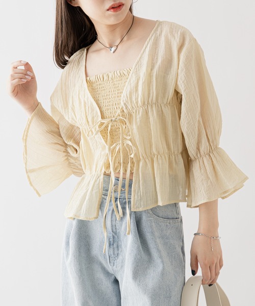 「Chico」 7分袖ブラウス FREE ブラック レディース_画像5