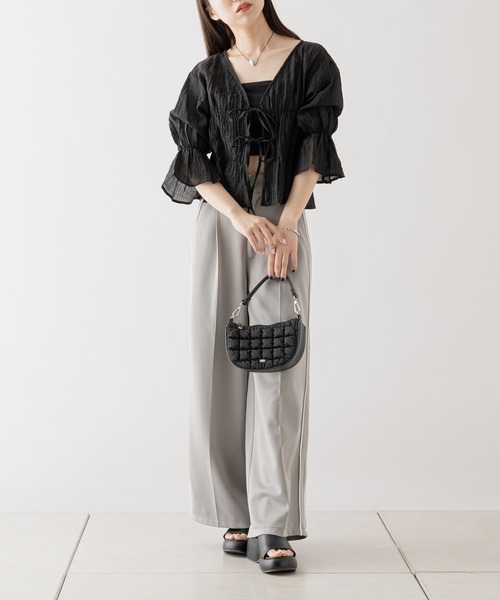 「Chico」 7分袖ブラウス FREE ブラック レディース_画像9