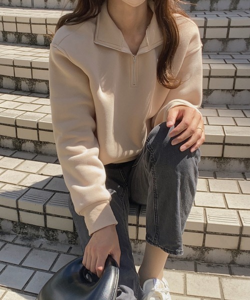 「LAUIR」 スウェットカットソー LARGE ライトグレー レディース_画像4