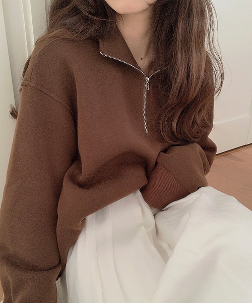 「LAUIR」 スウェットカットソー LARGE ライトグレー レディース_画像7