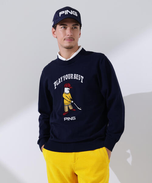 PING（ピン） セーター ニット 「PING APPAREL」Mr.PINGジャカード