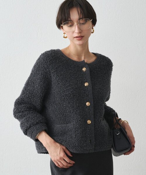 Loungedress（ラウンジドレス） カーディガン ウールボアニット