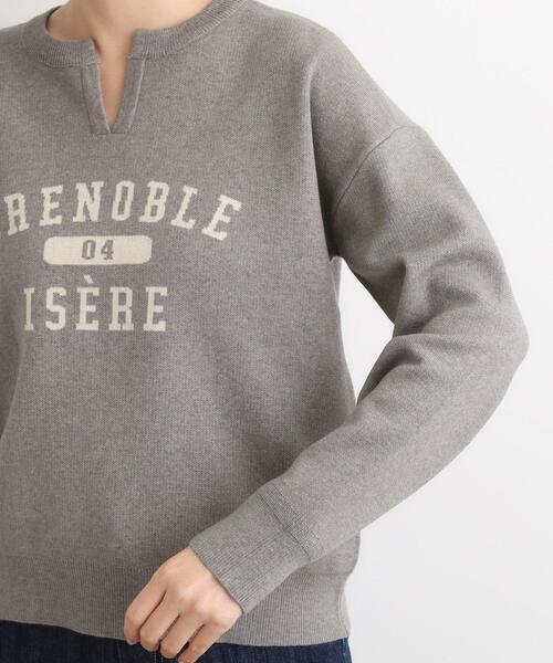 grove（グローブ） ニット セーター カレッジロゴキーネックニット