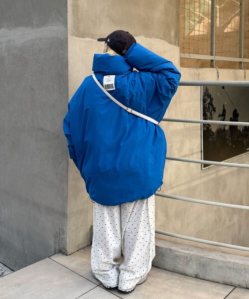 CIAOPANIC/中綿ハッピージャケット/ブルー CIAOPANIC（チャオパニック） ブルゾン アウター 中綿ハッピー