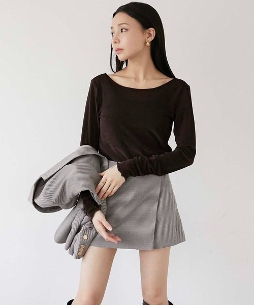 tシャツ 「Luan」SHEER VELOUR BODY SUIT/シアーベロアボディースーツ レディース | Luan | 02