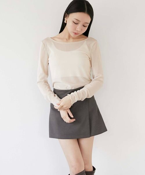 tシャツ 「Luan」SHEER VELOUR BODY SUIT/シアーベロアボディースーツ レディース | Luan