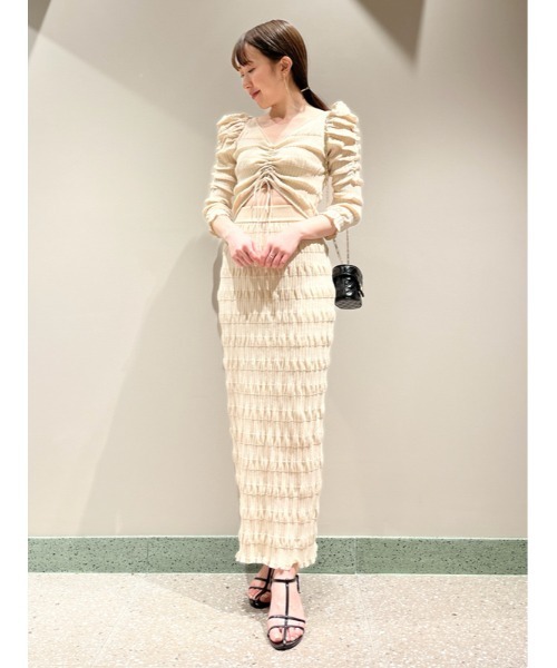 SNIDEL（スナイデル） ニットワンピース ONE SIZE グリーン レディース