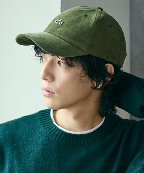 ラコステ（LACOSTE）/ワンポイントワニロゴ・コーデュロイキャップ LACOSTE（ラコステ） キャップ 帽子 ワンポイントワニロゴ