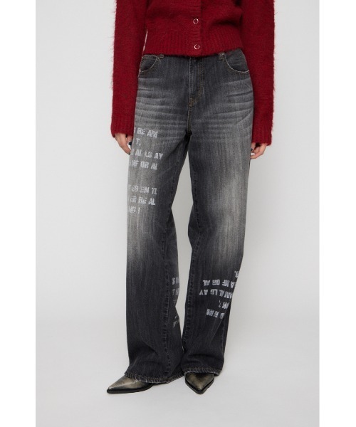 LAGUA GEM デニム LAGUA GEM | HEM EMBROIDERY デニム (ストレート ) |SHEL'TTER WEBSTORE