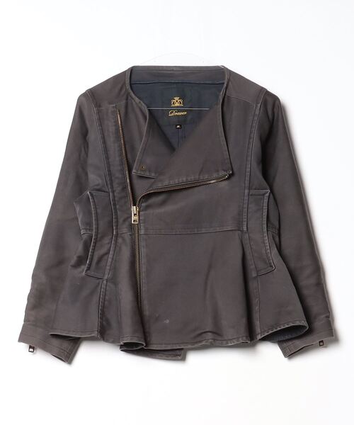 ドゥロワーDRAWER ミリタリーブルゾン３６ DRAWER（ドゥロワー） 良品 ミリタリージャケット ジップアップ