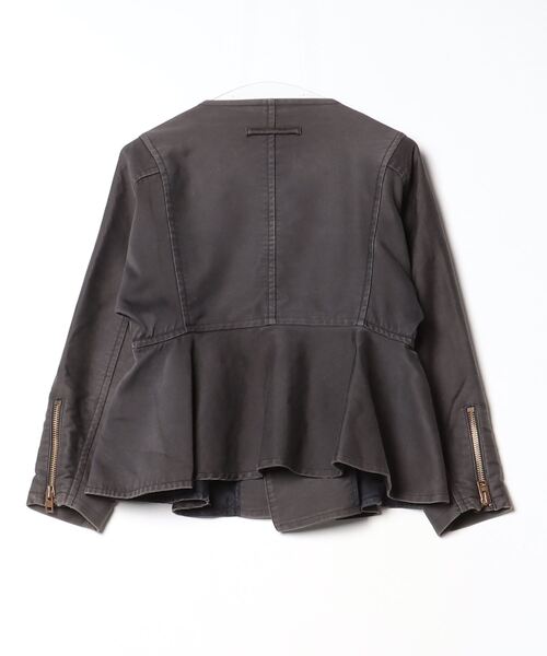 ドゥロワーDRAWER ミリタリーブルゾン３６ DRAWER（ドゥロワー） ジップアップブルゾン 36 ブラウン レディース