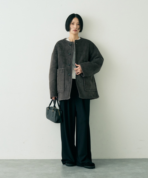 Rouge vif Anna（ルージュヴィフアンナ） ノーカラーコート コート 「2