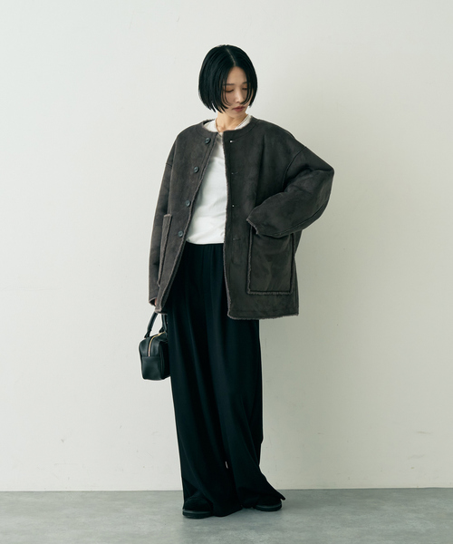 Rouge vif Anna（ルージュヴィフアンナ） ノーカラーコート コート 「2