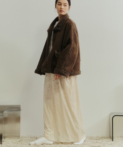 Libra Cue（リブラ キュー） ムートンコート ボアコート フェイク