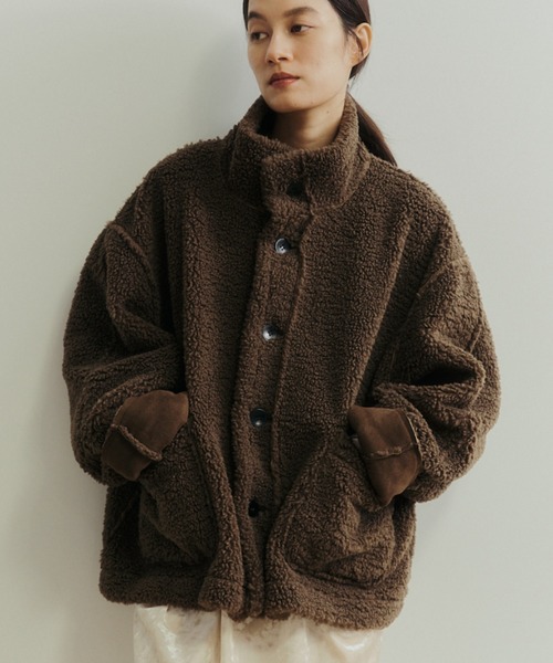 Libra Cue（リブラ キュー） ムートンコート ボアコート フェイク