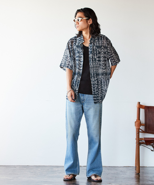 「JOURNAL STANDARD」 半袖シャツ SMALL オレンジ メンズの画像