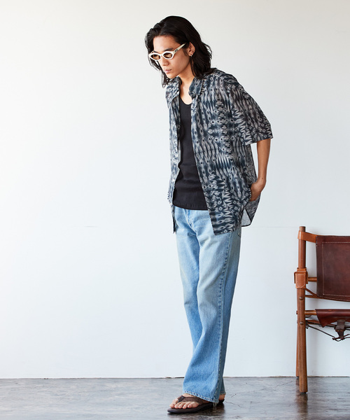 「JOURNAL STANDARD」 半袖シャツ SMALL オレンジ メンズの画像