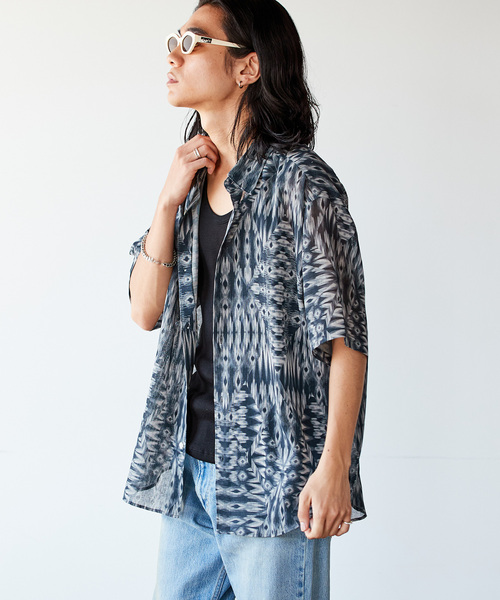 「JOURNAL STANDARD」 半袖シャツ SMALL オレンジ メンズの画像