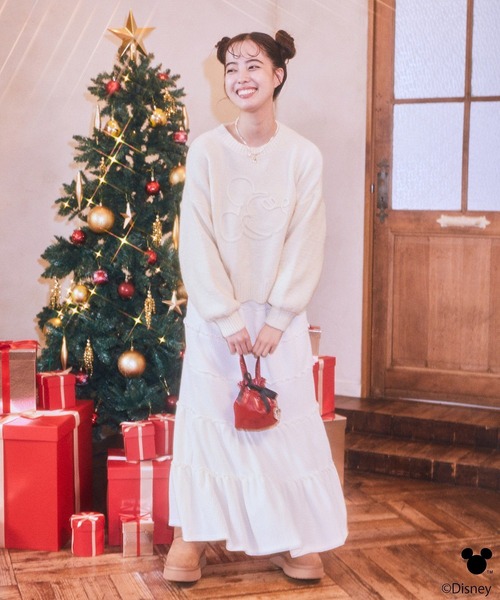 クリスマス限定値下げ⭐︎1回のみ着用超美品☆ボールジー☆ニットジャケット Disney（ディズニー） ニット セーター Disney/ミッキーコード刺繍