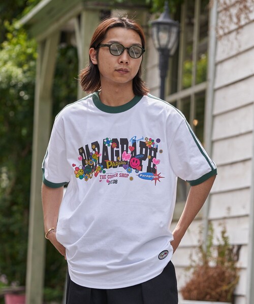 【即日発送】パラグラフ カラフルハッピースマイル Tシャツ メランジ 半袖 Paragraph(パラグラフ) - no.011ハッピースマイルTシャツ / no.011