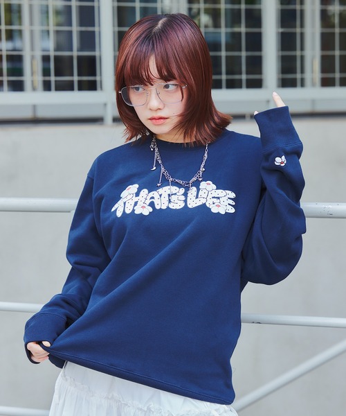 That's Life ロゴスウェット LOGO SWEAT 秋服 トレーナー That's life トレーナー スウェット HEAVY WEIGHT 12.7oz FRONT LOGO