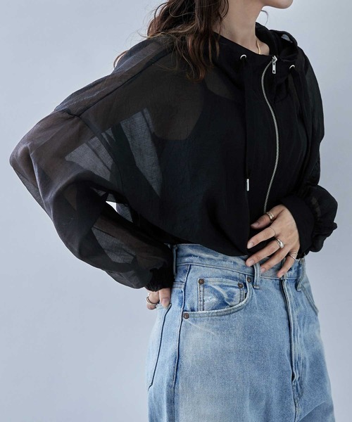 「etoll.」 マウンテンパーカー M グレイッシュベージュ レディース_画像3