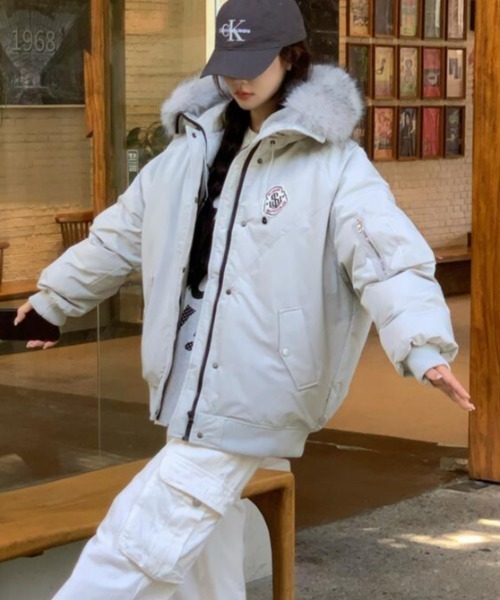 ダウン ファー フード付き コート未使用最終価格❣️ 楽天市場】ダウンコート フェイクファー フォックスファー レディース