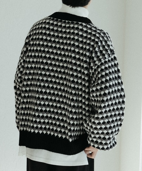 「epnok」 長袖ニット SMALL ネイビー メンズ_画像4