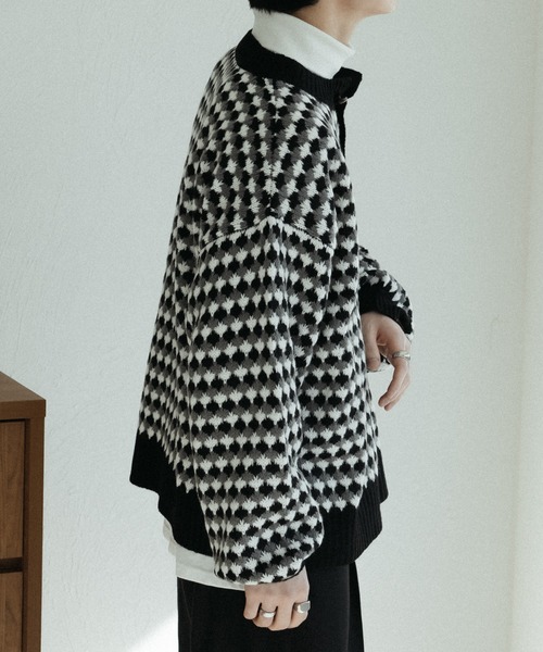 「epnok」 長袖ニット SMALL ネイビー メンズ_画像5