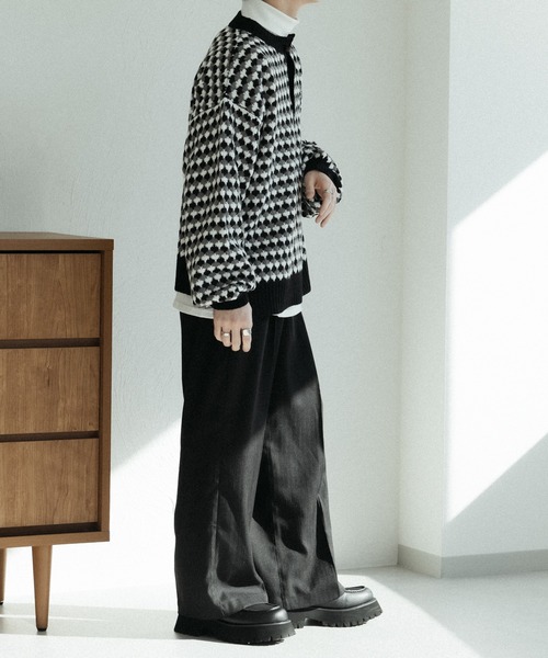 「epnok」 長袖ニット SMALL ネイビー メンズ_画像8