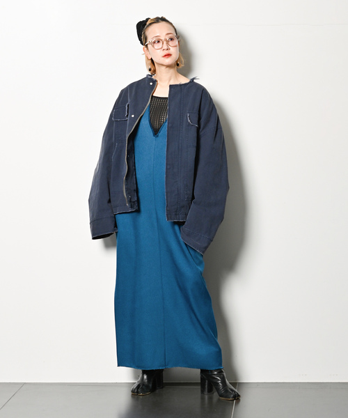 CITYSHOP（シティショップ） ノーカラージャケット FREE ネイビー