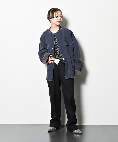 CITYSHOP（シティショップ） ノーカラージャケット FREE ネイビー